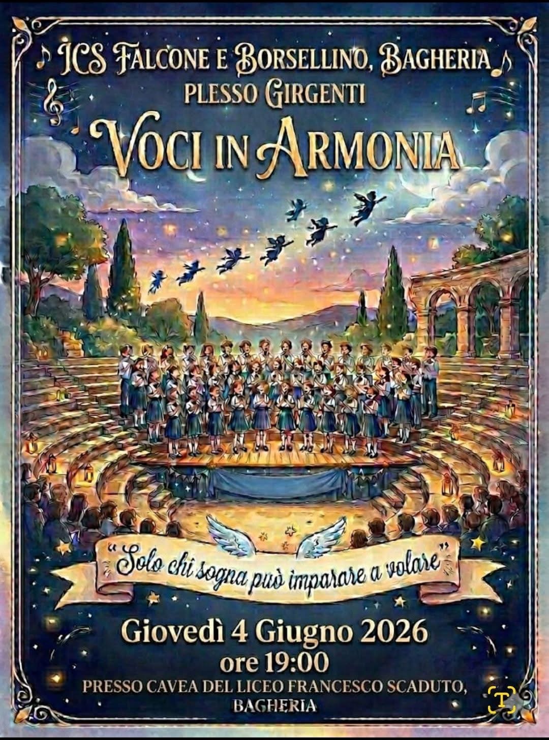 VOCI IN ARMONIA:  giovedì 4 giugno il Coro di Voci Bianche 
